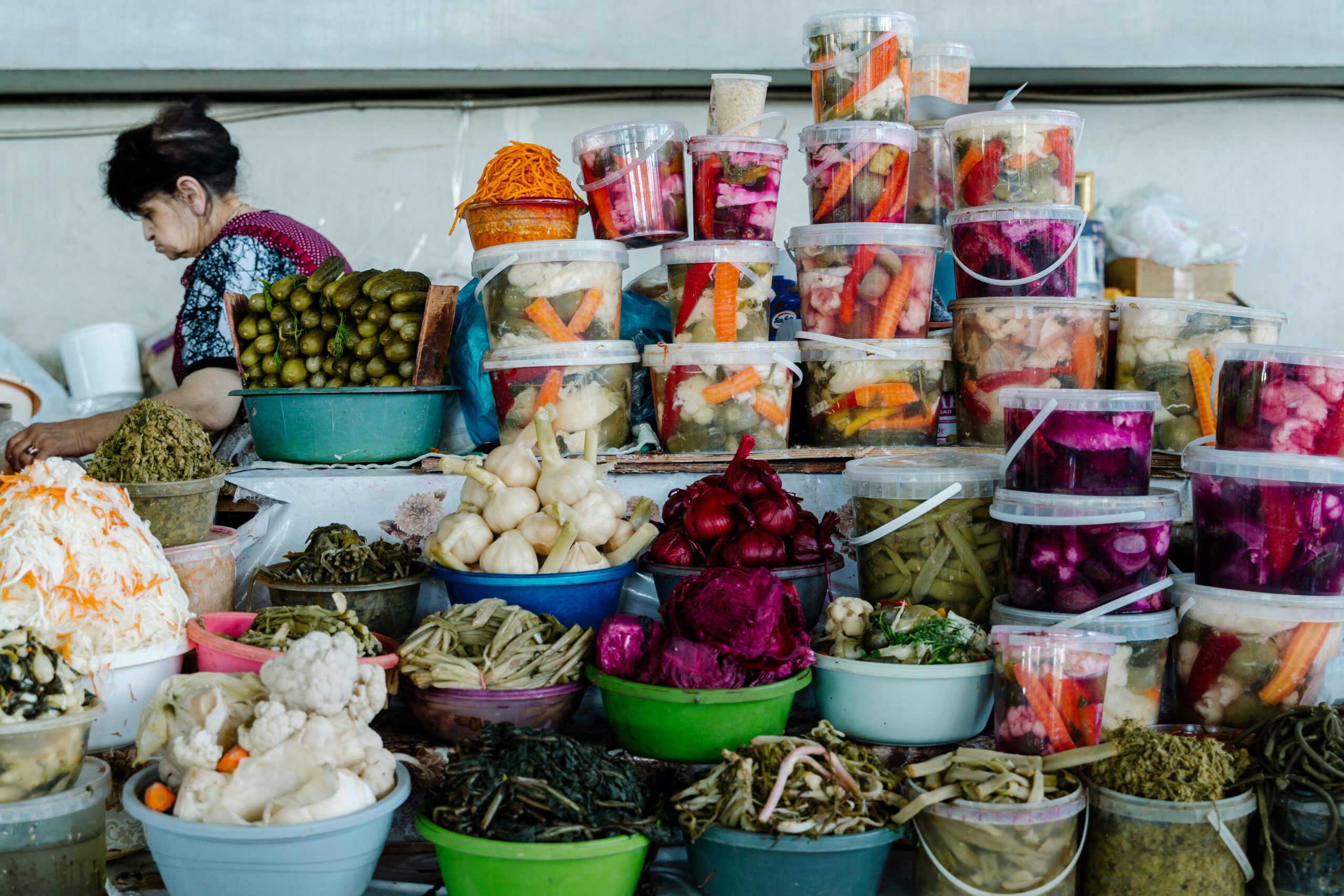 Pickles at Gum Market, one of the most popular local markets in the capital Yerevan