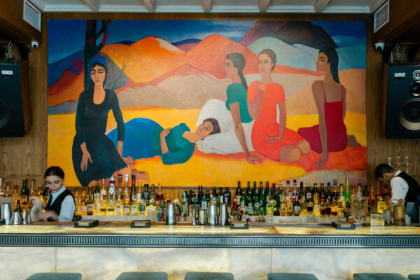 Minas Cocktail Room, one of the trendiest wine bars and a tribute to the Armenian painter Minas Avetisyan.