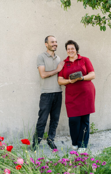 Marina Mikayelyan, cheesemaker at “Mikayelyan Family Farm”, the first artisan cheese producer in Armenia + husband Arman